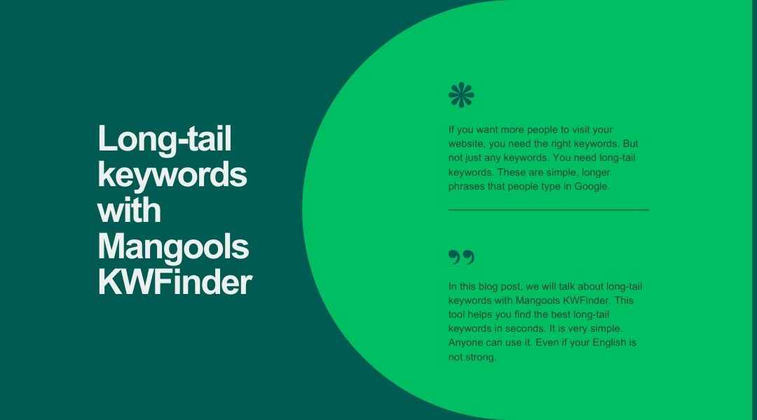 Long-tail keywords with Mangools KWFinder